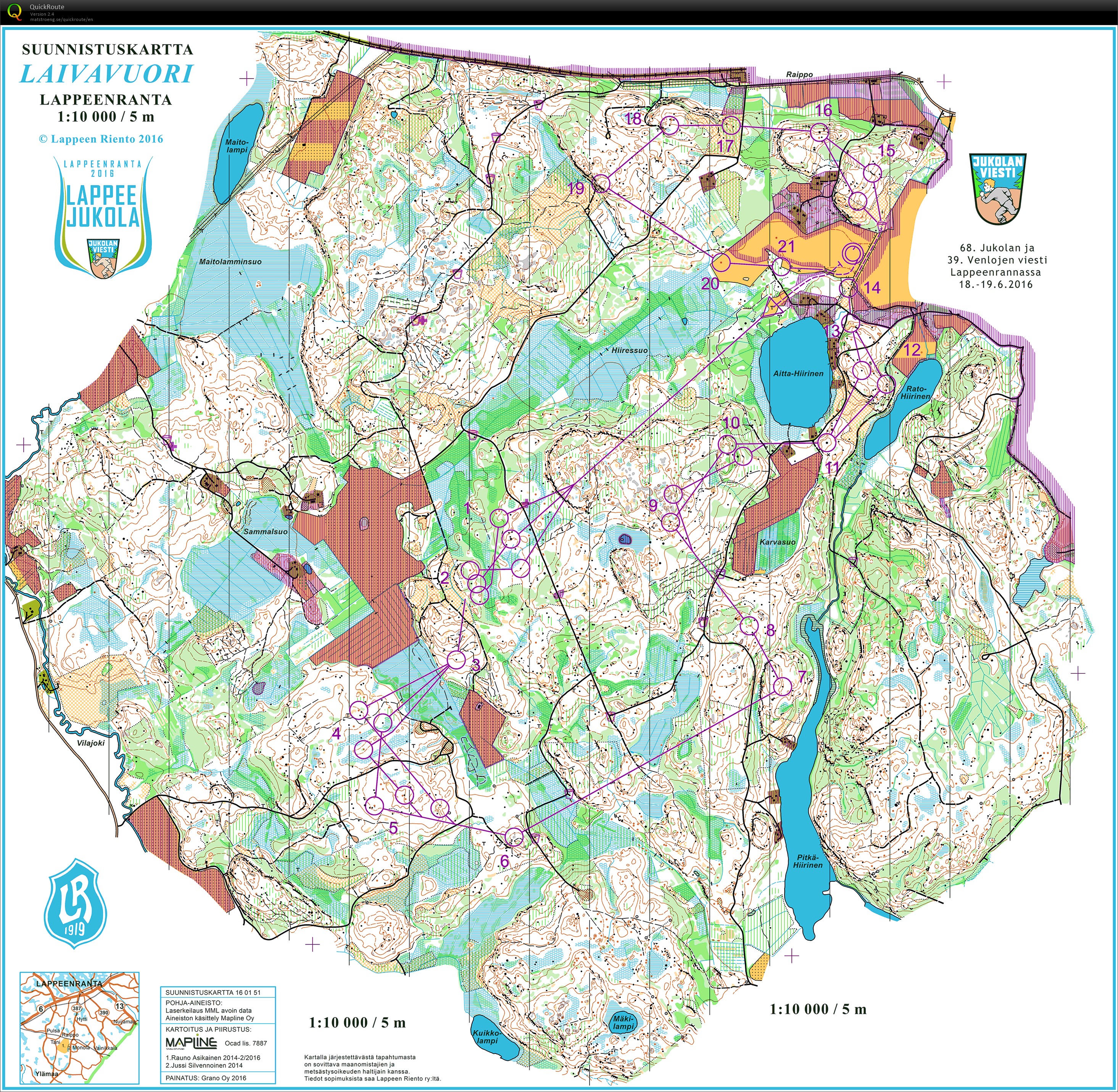 Jukola 2016 1st Leg (18.06.2016)