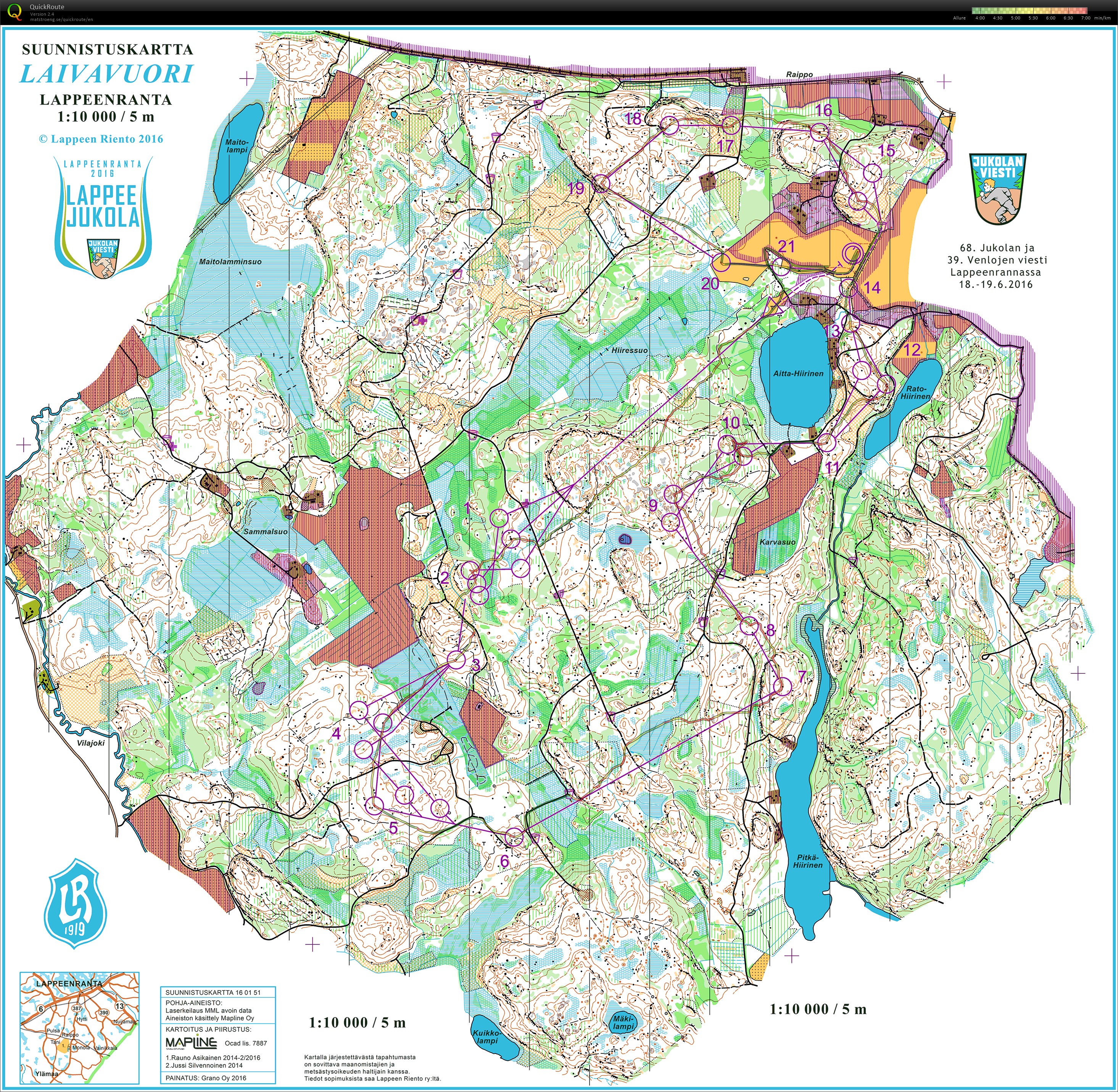 Jukola 2016 1st Leg (18.06.2016)