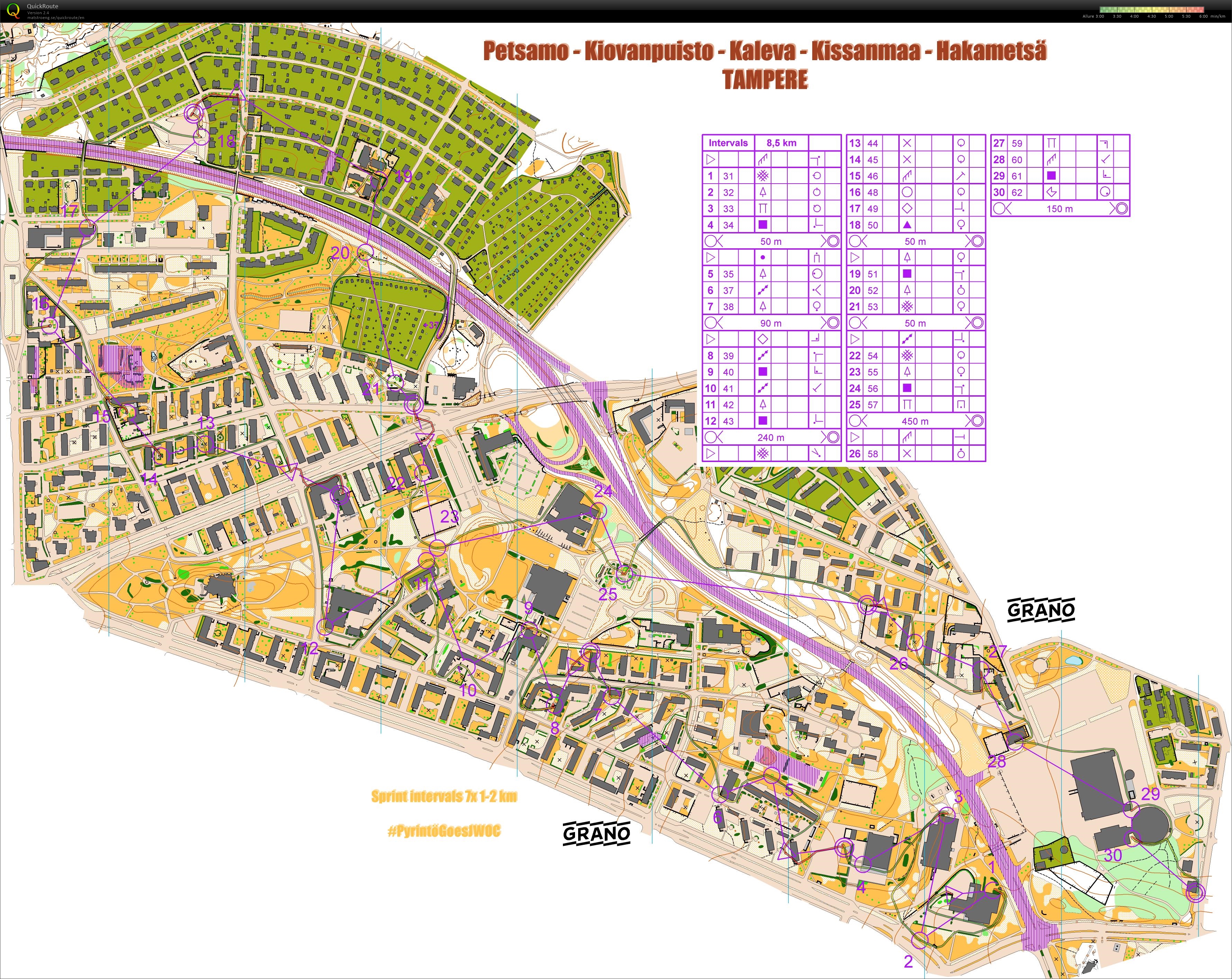 TC JWOC 2017 T12 Sprint intervals (09.08.2016)